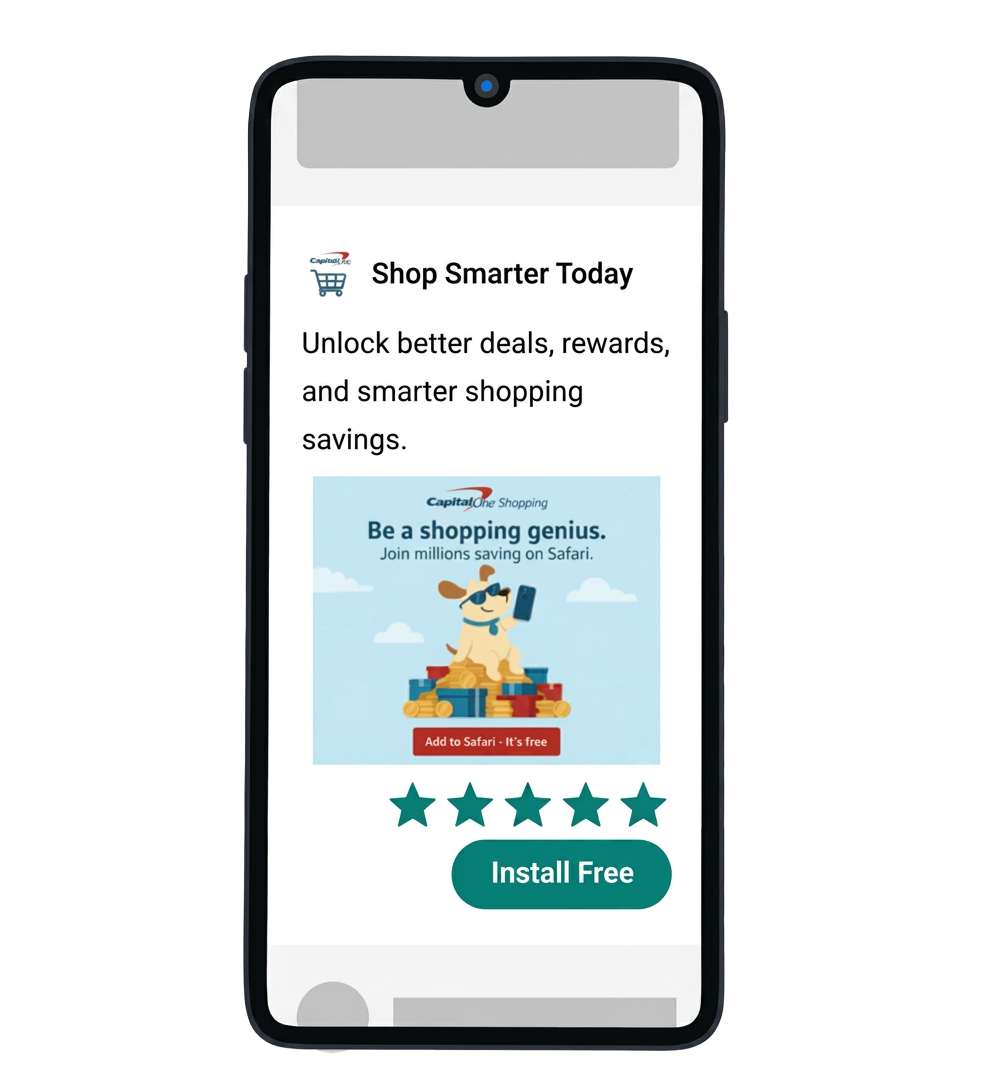 Capital One Shopping — Native ad